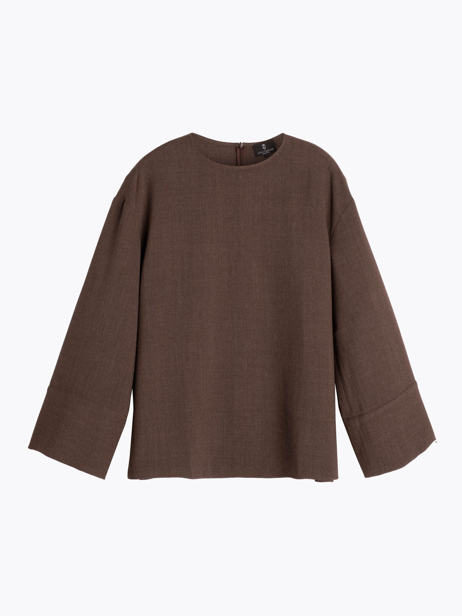 MAR TOP in brown – UTILITARIAN - Gender Neutral Fashion
